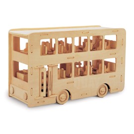 Quay Double-Decker Bus Woodcraft Construction Kit FSC