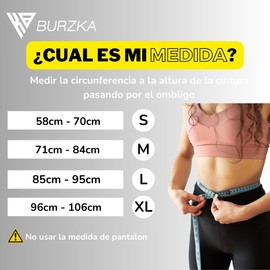 BURZKA Faja Cinturón Pesas Gym Crossfit Mujer Hombre Piel Premium Soporte Lumbar (Negro, Medium)