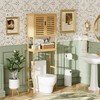 SMIBUY Bathroom Over The Toilet Storage Cabinet, 2 Door Bamboo