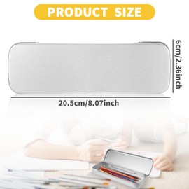 Set of 3 Metal Pencil Box with Lid Brush Box Storage Pen Case Brush Storage School Makeup Brush Box for Storage Stationery Gadget Storage