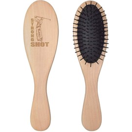 'Perfect Strike, Golf Glory' Wooden Hairbrush (HA00050580)