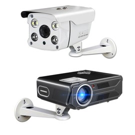 Goshyda Mini Projector Wall Mount, Projector Hanger Security Camera Mounting Bracket, 360° Rotation Aluminum Alloy Shock Resistant Projector Stand