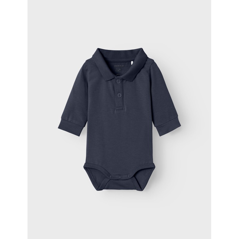 NAME IT Boy Romper Polo Shirt, Dark Sapphire