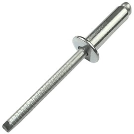 AERZETIX - C59088 - Set of 50 blind rivets standard blind rivet Ø5 x 16 mm with flat head made of stainless steel A2 - DIN 7337 A - pop rivets - rivets with break-resistant bar