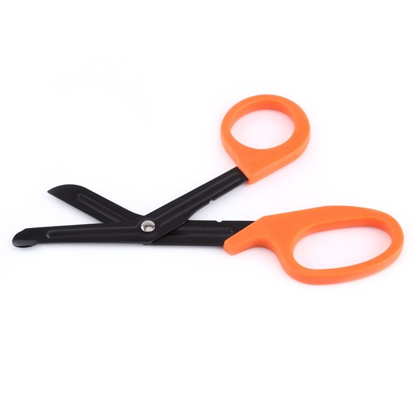 Medical Scissors Stainless Steel Trauma Scissors Bandage Scissors for Cutting Gauze Bandages and Home Care (Orange)
