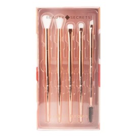 Set De Brochas Professional Eye Set Beauty Secrets 5 Pzas Dorado