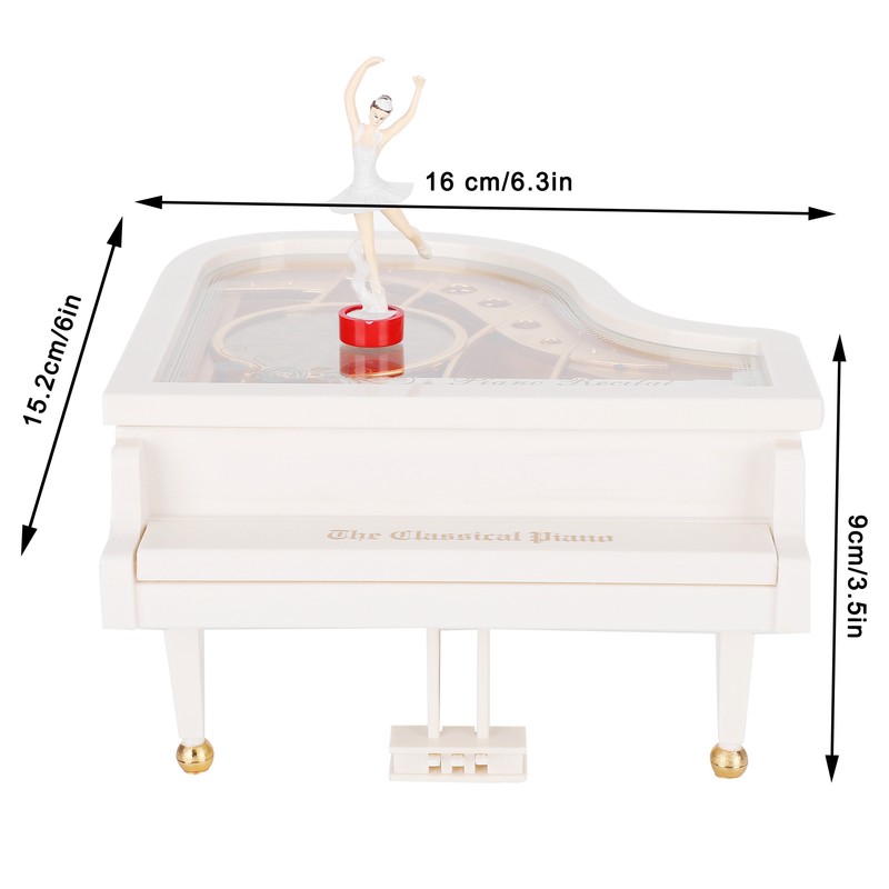 Piano Music Box Rotating Dancing Ballet Girl Valentine's Day Birthday