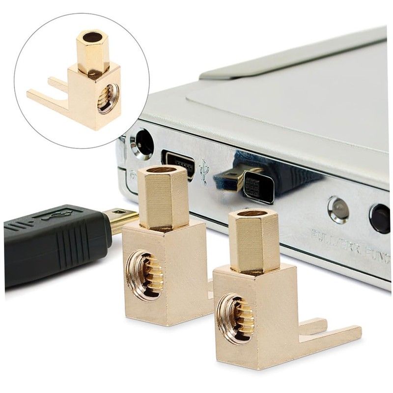 CAXUSD Right Angle Banana Plug Clips for Speaker Wire L-Shaped