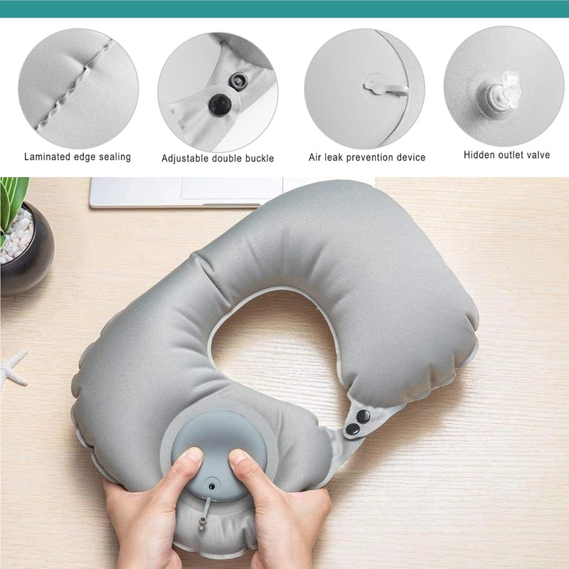 VireEyU Travel Set: Airplane Footrest & Neck Pillow - Height