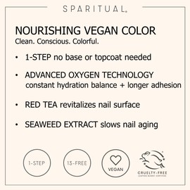SPARITUAL Nourishing Vegan Nail Color | Higher Consciousness 0.5 fl oz | One-Step Nail Polish Formula