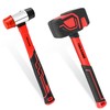 TOOLEAGUE 2Pcs Hammer Set,16oz Rubber Mallet & 35mm Double-Faced Soft