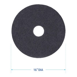 Boardwalk Stripping Floor Pads, 16" Diameter, Black, 5/Carton