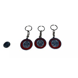 3 Triangle Fraternity Medallion Key Chain Rings ** NEW LOWER PRICE