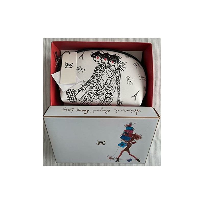 Izak, New York Make Up Cosmetic French Theme Bag Pouch