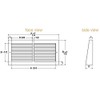 Imperial RG0317 2-Inch Projection Baseboard Return Grill, 24 x 8-Inch,