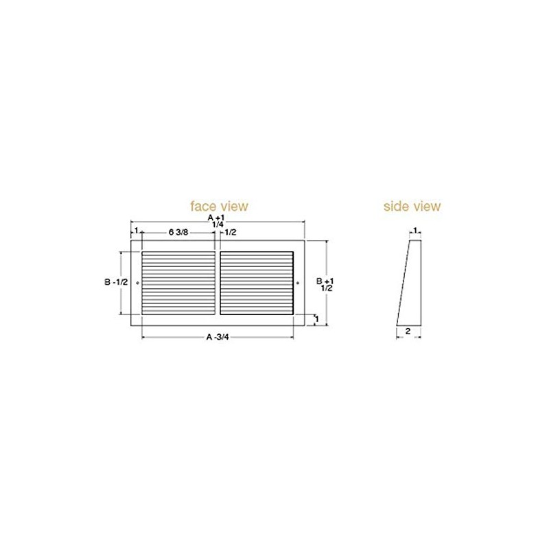 Imperial RG0317 2-Inch Projection Baseboard Return Grill, 24 x 8-Inch,