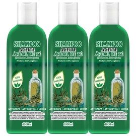 3 Shampoos Aceite Árbol De Te / Tea Tree Orgánico 3 Litros