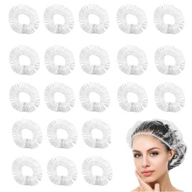 Shower Caps, Pack of 100, Disposable Waterproof Elastic Shower Cap (40 cm) for Men and Women, Ideal for Salon, Spa, Travel, Home, Hotel - Shower Cap Women's Shower Cap
