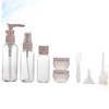 Healeved 8pcs Portable Travel Makeup Bottle Set Reusable Empty Lotion
