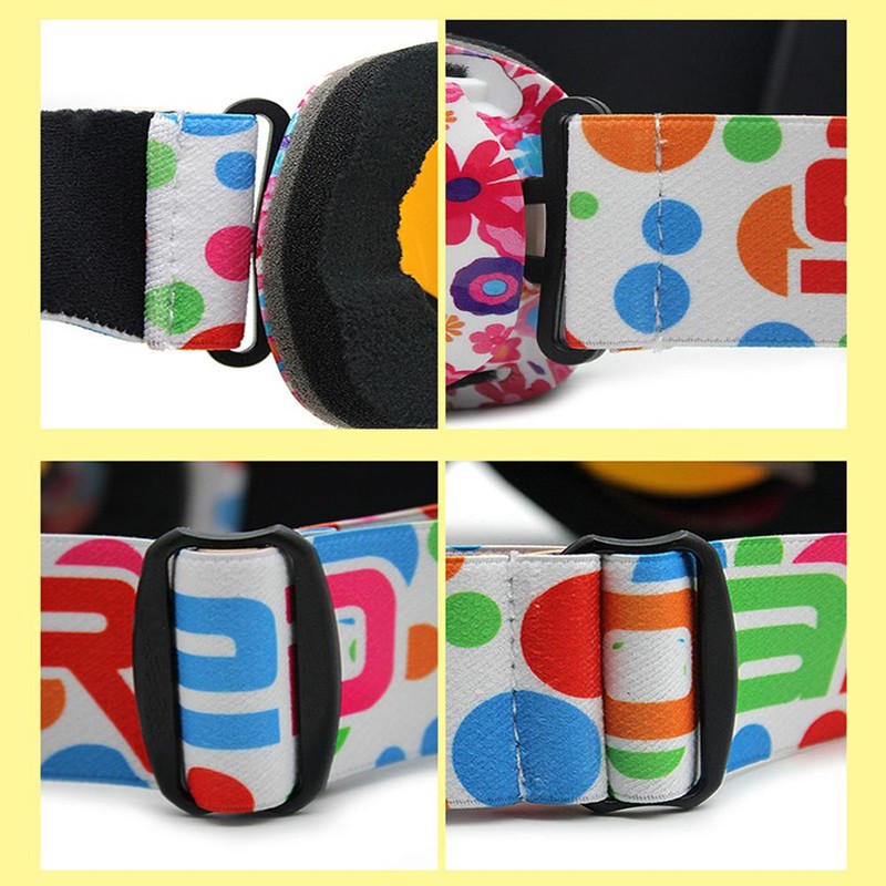 Kids Ski Goggles Over Glasses Colorful Snowboard Goggles Dual Lens