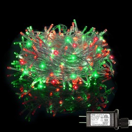 ILLUMINEW 300 Led Red String Lights Outdoor Waterproof Christmas Decorations, 108 Ft Fairy Lights for Bedroom, 8 Modes Plug in Christmas Lights for Outside Room Decor