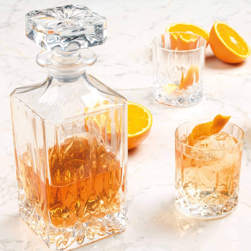 RCR Opera Luxion Crystal Whisky/Wine Square Decanter