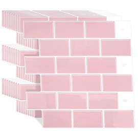 WalDecoo Subway Tile Peel and Stick Backsplash Tile, 10-Sheet Premium Self Adhesive Tiles for Kitchen, Stronger Upgrade Adhesive, Pink Stick on Backsplash for Kitchen and Bathroom(12" × 12").