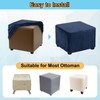 sourcing map Square Foot Stool Cover Footrest Slipcover with Elastic