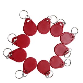 YARONGTECH ISO14443A RFID Key Fobs 13.56MHz Red Color IC Tags NFC MIFARE Classic® 1K Tag For Access Controll (pack of 100)