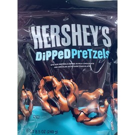 Hershey's Dipped Milk & Dark Chocolate Pretzels 8.5 Oz Bag