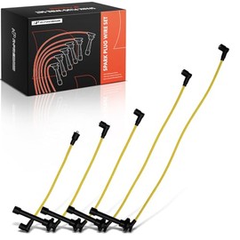 A-Premium - 5 cables de bujía compatibles con Honda Accord 1998 1999 2000 2001 2002, 2.3L, amarillo