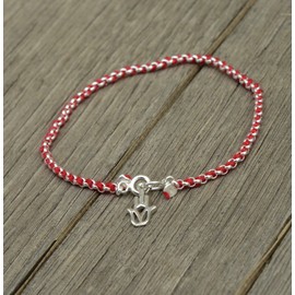 Protection Evil Eye Bracelet - Lucky Hamsa Hand Charm - 7 Inch Sterling Silver Jewelry - Best Kabbalah Red String Bracelets for Women