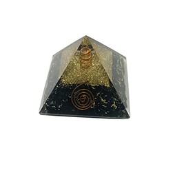 Black Tourmaline Orgone Pyramid orgonite Pyramids/Crystal Chakra Energy Generator Natural Crystal Stone for Stress Relives
