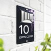 Custom Signs Solar Illuminated Modern Anthracite House Number Sign 24cm