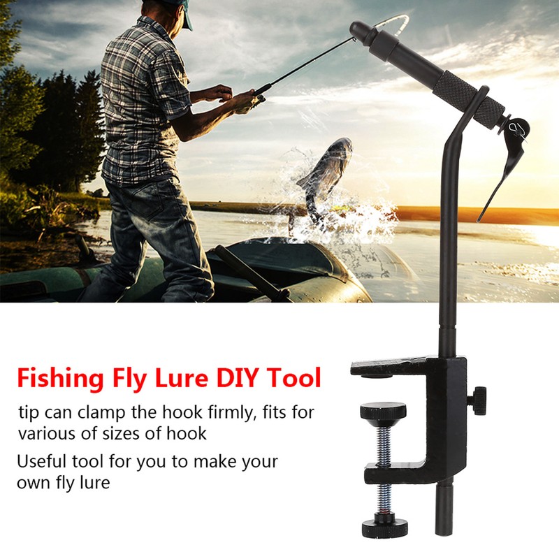 Iron Fishing Fly Lure DIY Tool with Adjustable Clamp Tackle
