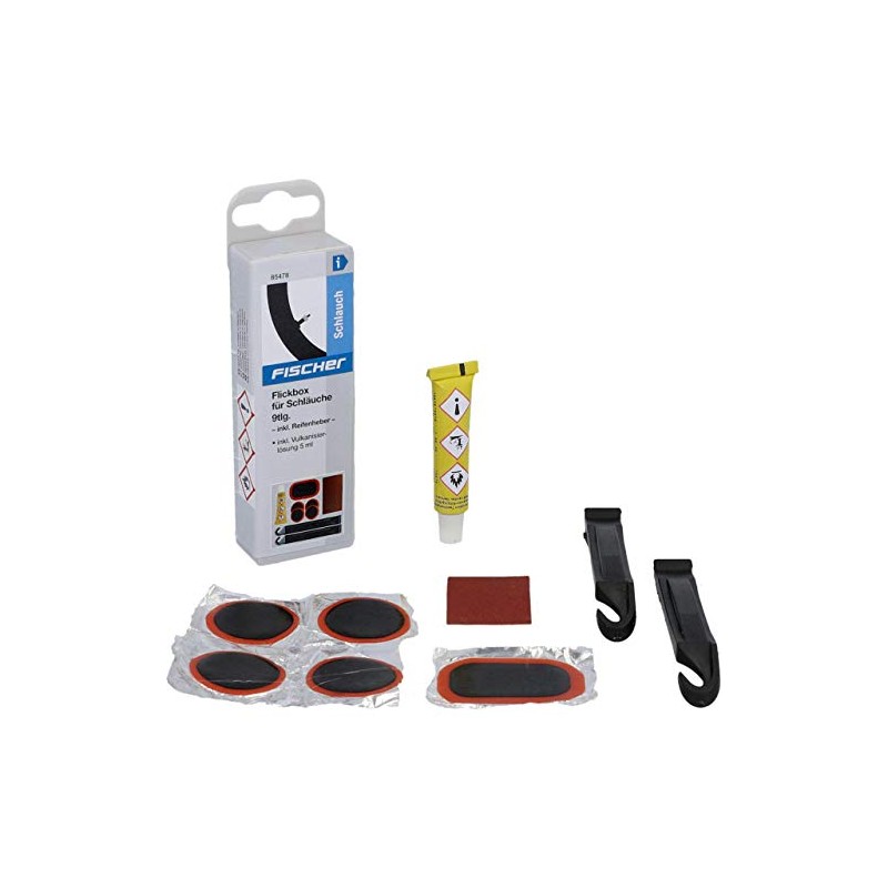 Fischer Puncture Repair Kit, Multi-Colour, One Size, black