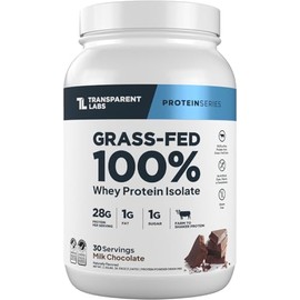 Transparent Labs Grass-Fed Whey Protein Isolate - Naturally Flavored, Gluten Free Whey Protein Powder with 28g of Protein per Serving & 9 Amino Acids 