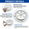 Aifeier ET 2PCS BBQ Smoker Air Vent Set, Stainless Steel