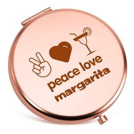 Drinking Lover Gift for Women Compact Mirror Margarita Lover Gifts Bartender Gift Tequila Cocktail Present Bartender Trip Bachelorette Party Christmas Birthday Present for Sister Folding Makeup Mirror
