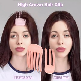 Hair Roots Hair Clip, 2Pcs Hair Lifter for Fluffy Volume, No Trace Hairs Root Volumizing Clips for Women, Fluffy Clip Bangs Volumizing hairiness Styling Tool, Pink