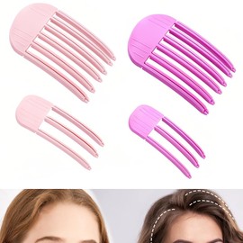 SI SEN 4 Pieces Volume Clip, Hair Volume Roll Clip, Styling Comb for Fluffy Bangs, for Women and Girls