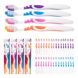 SmartSmile 72 Pcs Bulk Adult Toothbrushes Individually Packaged - Assorted Colors - Soft Bristles - Popular Dental Office Patient, Travel, Donations, Hotels, Airbnb 21-544