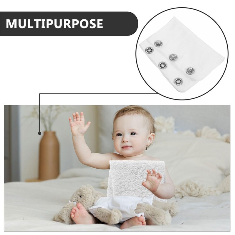 SAFIGLE 4pcs Extender Snaps Baby Bodysuit Extenders Double Layer Baby