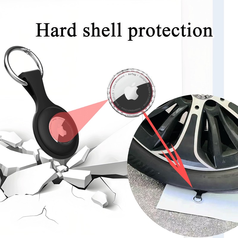 4 Pack AirTag Holder with Keychain AirTag case with Anti-Lost