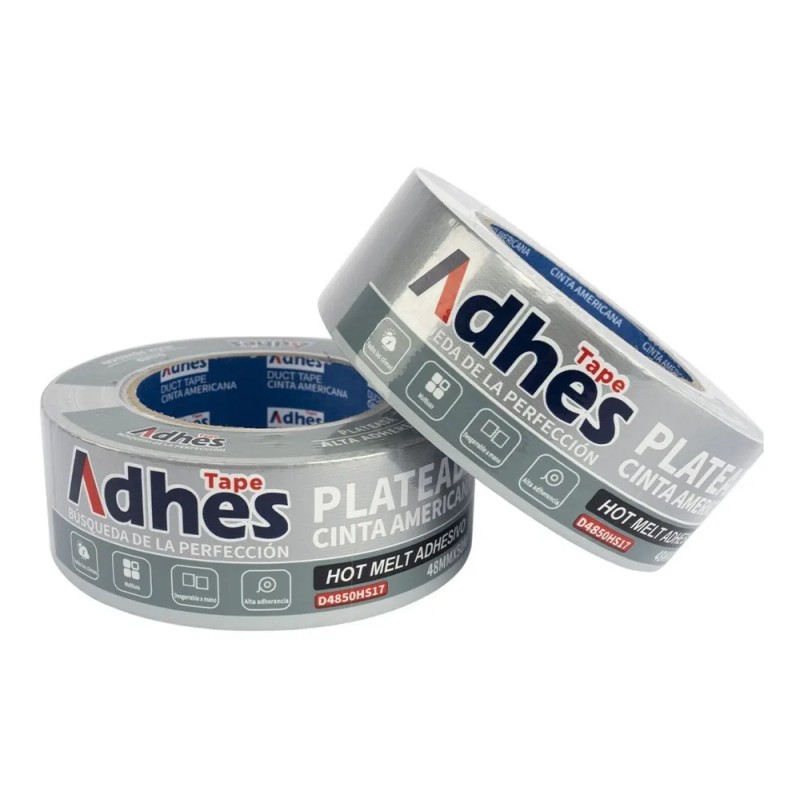 Cinta Americana Adhesiva Adhes Plata 50m Espesor 170