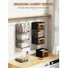 Closet Hanging Organizer with Drawers, 6 Tier Metal Closet Organizers