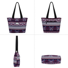 HAWEE Ladies Tote Bag with Zip Lightweight Women Shoulder Bag Large Capacity Casual Shopping Bag Waterproof Girls Top Handle Handbag for Daily Life Work School Travel Camping Beach