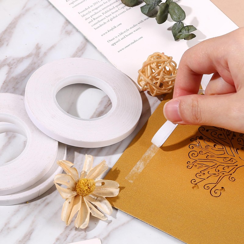 Kesote 5 Rolls Double Sided Tape for Crafts Scrapbooking Card