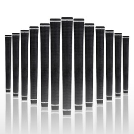 Majek Golf Club Grips Super Jumbo Extra Large Tour 360 Degree Black - NO LOGO - Round .600 Extra Large XL XXL Great for Tall Golfers with Big Hands - Premium Rubber Golf Grips - 13 Pack High Traction