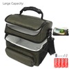 FlowFly Insulated Lunch Bag Adult Lunch Box Large Tote Double